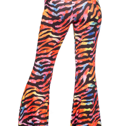 Feestbazaar Dames Hippiebroek Tijger multicolour