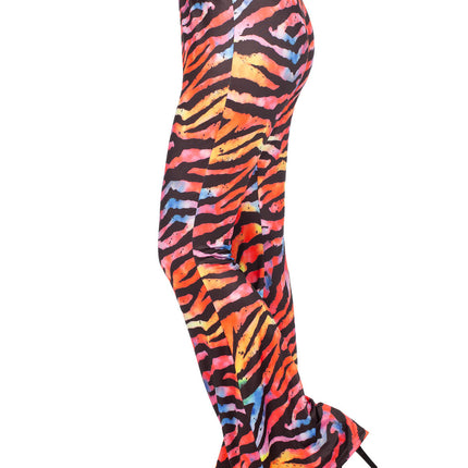 Feestbazaar Dames Hippiebroek Tijger multicolour