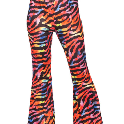 Feestbazaar Dames Hippiebroek Tijger multicolour