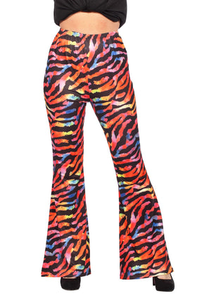 Feestbazaar Dames Hippiebroek Tijger multicolour