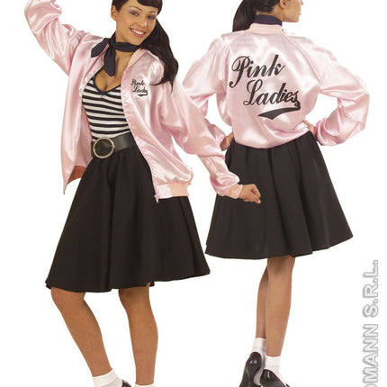 Feestbazaar Dames jasje satijn pink lady