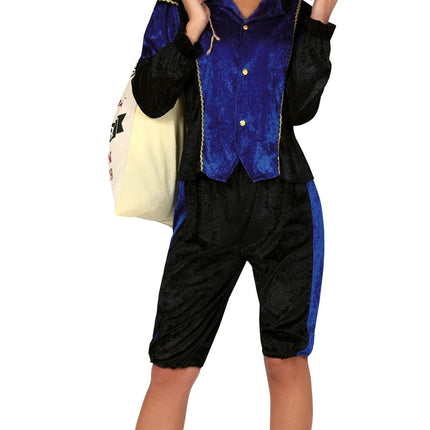 Feestbazaar Dames pietenpak blauw