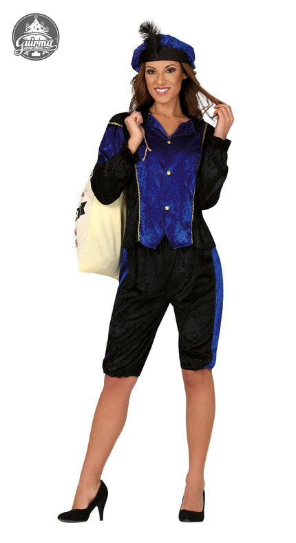 Feestbazaar Dames pietenpak blauw