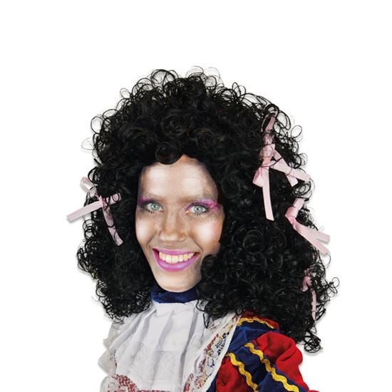 Feestbazaar Dames Pietpruik Wetlook Met Roze Strikjes