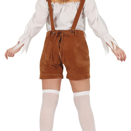 Feestbazaar Dames Tiroler Lederhose Bruin
