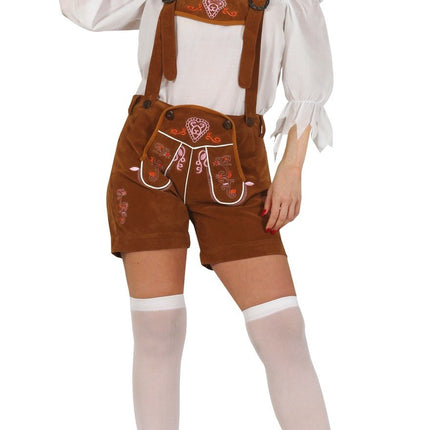 Feestbazaar Dames Tiroler Lederhose Bruin
