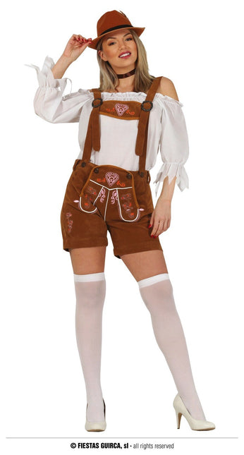 Feestbazaar Dames Tiroler Lederhose Bruin