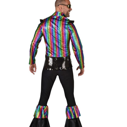 Feestbazaar Dancing King Kostuum Regenboog Melro Premium