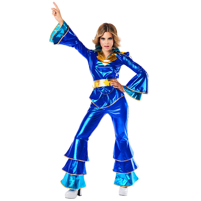 Feestbazaar Dancing Queen Kostuum Dames Blauw