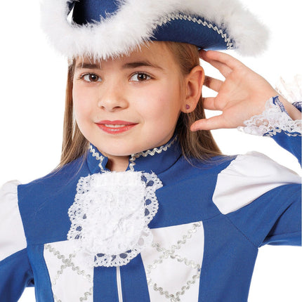 Feestbazaar Dansmarietje hoed kind blauw