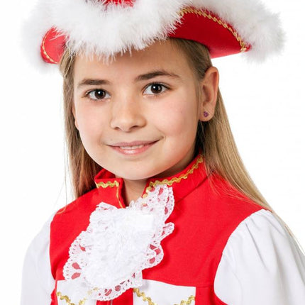 Feestbazaar Dansmarietje hoed kind rood