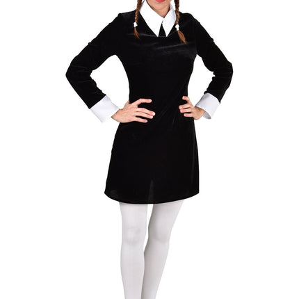 Feestbazaar Darkness Schoolgirl Jurk Dames