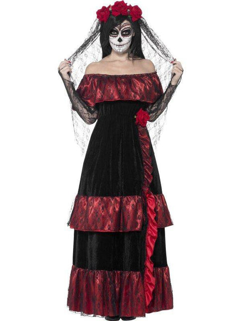 Feestbazaar Day Of The Dead Bruid Vrouw Kostuum