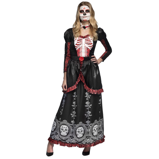 Feestbazaar Day Of The Dead Jurk Lang Señora Adriana