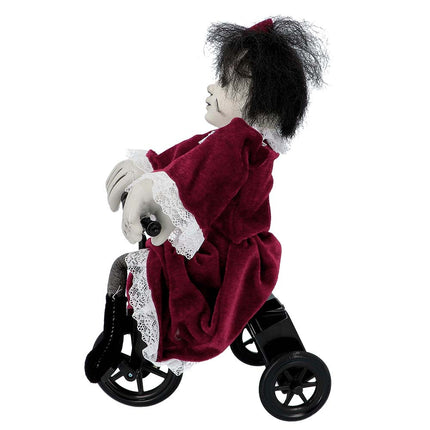 Feestbazaar Decoratie Griezel Angry Mathilde op fiets