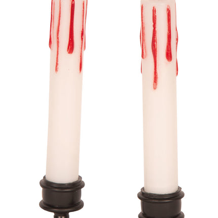 Feestbazaar Decoratie kaars bloed met verlichting (2st)