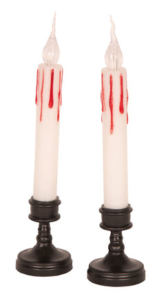 Feestbazaar Decoratie kaars bloed met verlichting (2st)