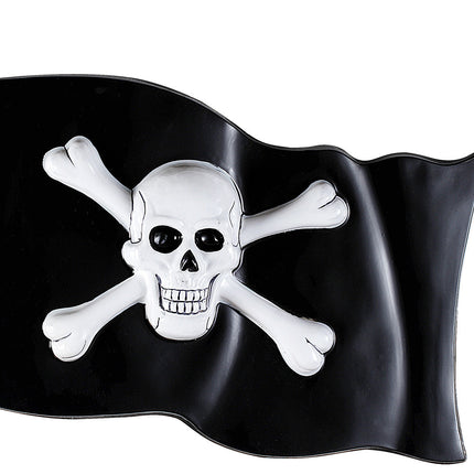 Feestbazaar Decoratie piratenvlag plastic