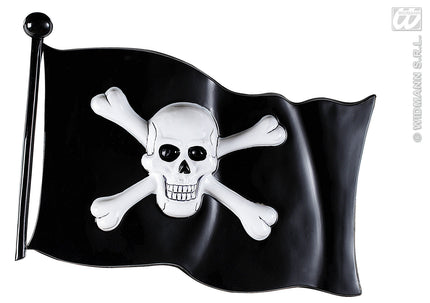 Feestbazaar Decoratie piratenvlag plastic