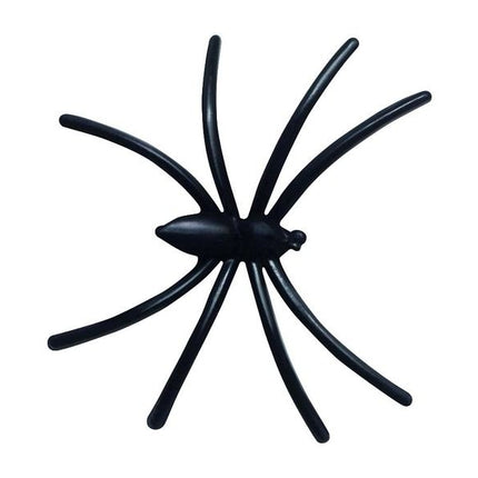 Feestbazaar Decoratie spinnenweb met 6 spinnen