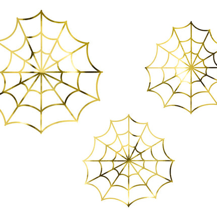 Feestbazaar Decoratie Spinnenwebben Goud
