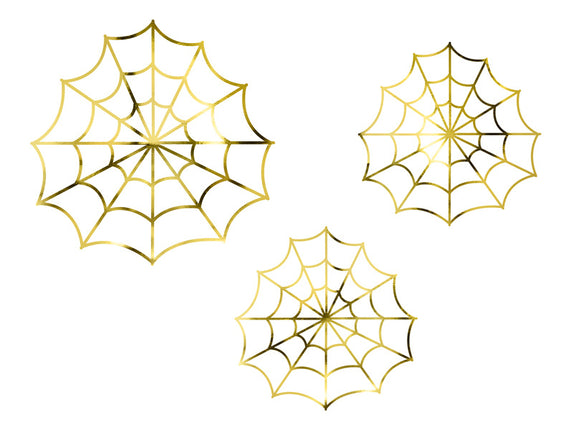 Feestbazaar Decoratie Spinnenwebben Goud