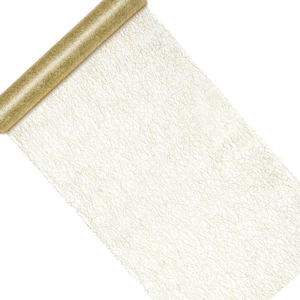 Feestbazaar Decoratief Gaas Goud (0,36x9m)
