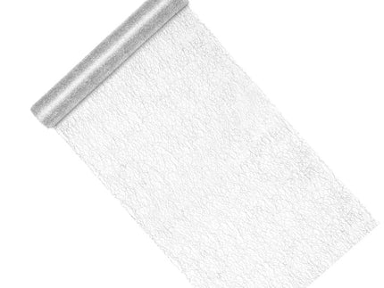 Feestbazaar Decoratief Gaas Zilver (0,36x9m)