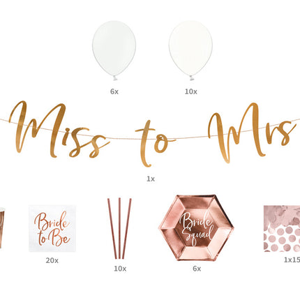 Feestbazaar Decoratieset Vrijgezellenfeest Rosé Goud