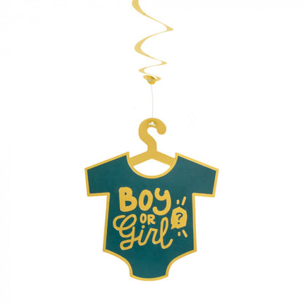Feestbazaar Decoratieswirls Rompertje 'Boy or Girl' (2st)