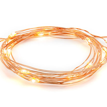Feestbazaar Decoratieve LED Lampjes Koperdraad (1.90m)