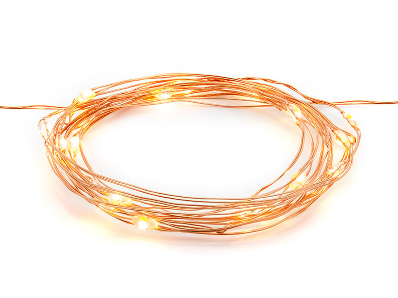 Feestbazaar Decoratieve LED Lampjes Koperdraad (1.90m)