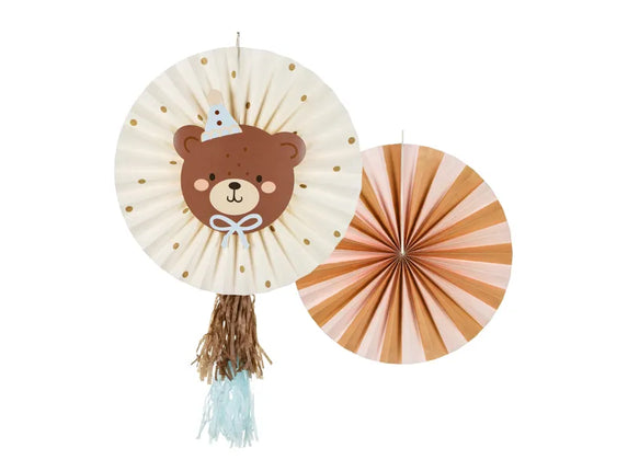 Feestbazaar Decoratieve Rozetten Beer (2st)