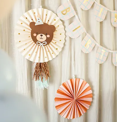 Feestbazaar Decoratieve Rozetten Beer (2st)