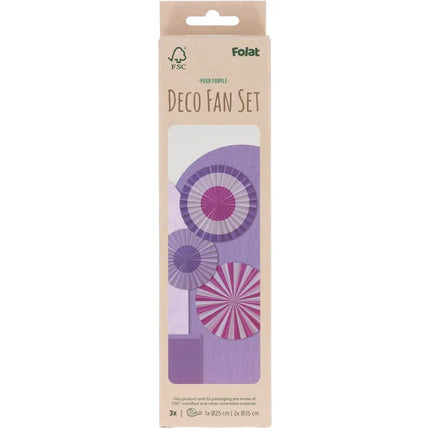 Feestbazaar Decoratieve Rozetten Posh Purple (3st)