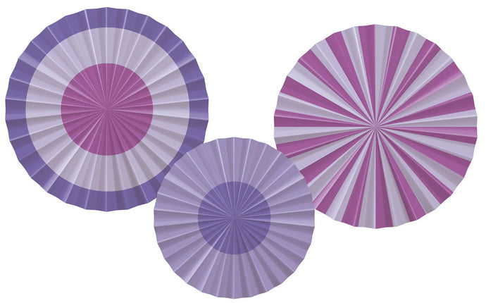 Feestbazaar Decoratieve Rozetten Posh Purple (3st)