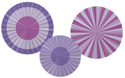 Feestbazaar Decoratieve Rozetten Posh Purple (3st)