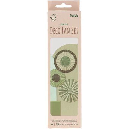 Feestbazaar Decoratieve Rozetten Serene Sage Groen (3st)