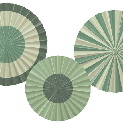Feestbazaar Decoratieve Rozetten Serene Sage Groen (3st)
