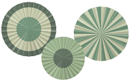 Feestbazaar Decoratieve Rozetten Serene Sage Groen (3st)