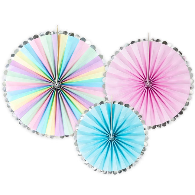 Feestbazaar Decoratieve Rozetten Unicorn Mix (3st)
