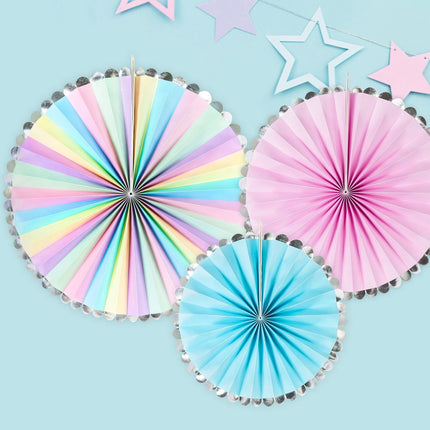 Feestbazaar Decoratieve Rozetten Unicorn Mix (3st)