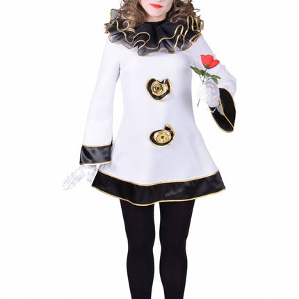 Feestbazaar Deftige Pierrot Dame kostuum