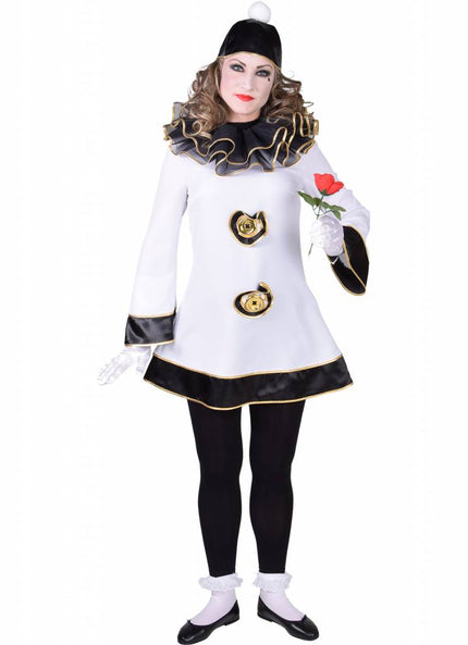 Feestbazaar Deftige Pierrot Dame kostuum