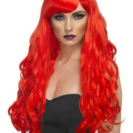Feestbazaar Desire pruik lang rood