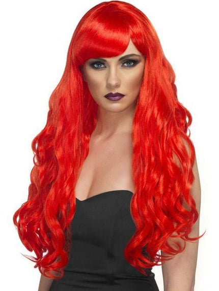 Feestbazaar Desire pruik lang rood