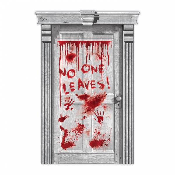 Feestbazaar Deur deco druipend blood No One Leaves