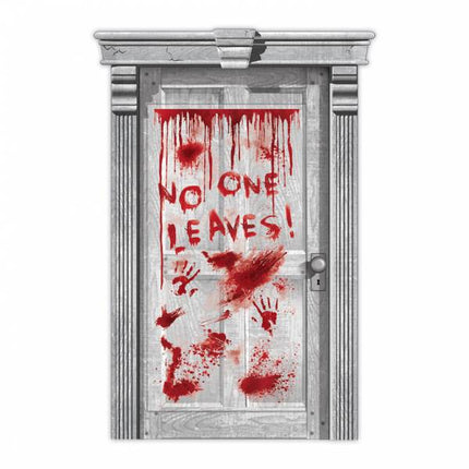 Feestbazaar Deur deco druipend blood No One Leaves