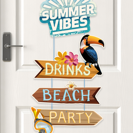 Feestbazaar Deur Deco Summer vibes Hawaii Party