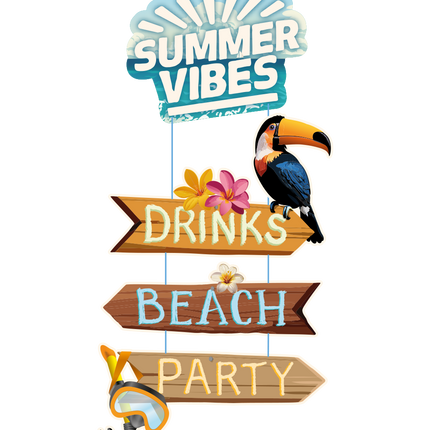 Feestbazaar Deur Deco Summer vibes Hawaii Party